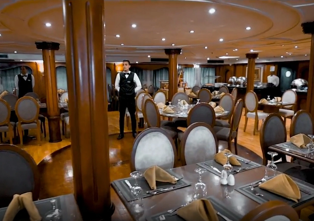 Restaurant aboard the MS Stephanie Nile Cruise Nile cruise